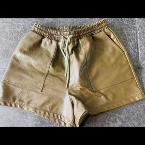 Faux Leather Shorts